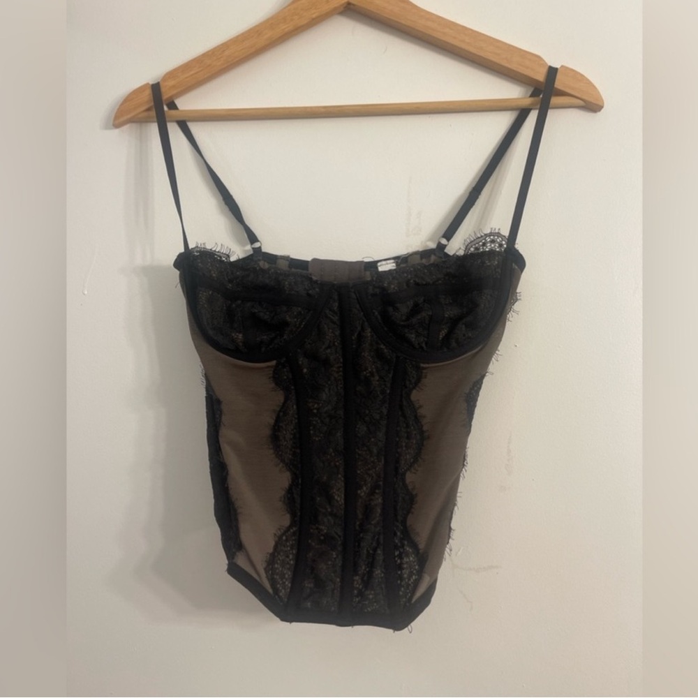 Urban Outfitters Corset, Black Lace, Size M